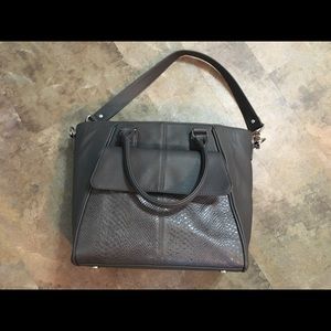 Diamond district gray jewel handbag